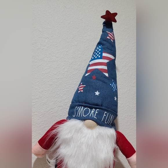 Rae Dunn plush Gnome S'more Fun stuffed weighted base Decor Fourth of July - Picture 1 of 3